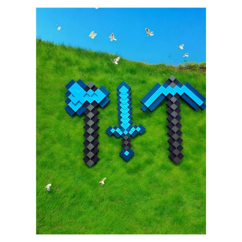 Minecraft Kılıç Balta Çapa Seti