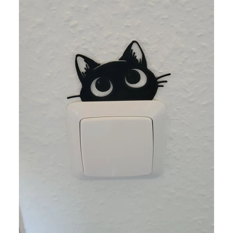 Işık Anahtarı Dekoratif Kedi Süsü 4 Adet