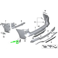 Bmw X3 G01 Arka Tampon Trim Kapağı