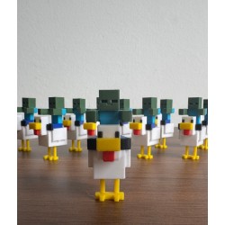 Tavuk Jokeyi Mini Figür Oyuncak 10 Adet